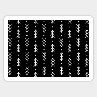 Pine leaves zig-zag - Black Sticker